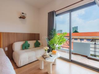 Studio 22m² Nguyễn Gia Trí, ban công, máy giặt riêng, full nội thất