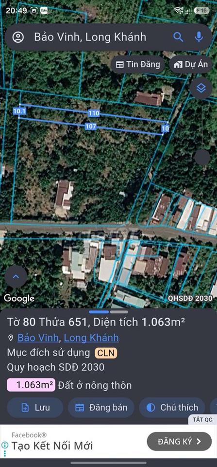 CC CẦN BÁN LÔ ĐẤT TRỒNG CLN ĐẸP – GIÁ ĐẦU TƯ TẠI LONG KHÁNH, ĐỒNG NAI