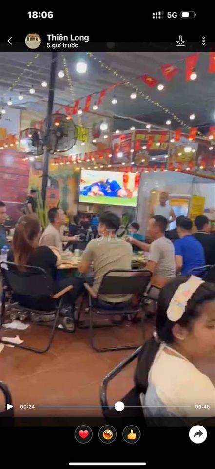 sang quán bia vừa setup xong