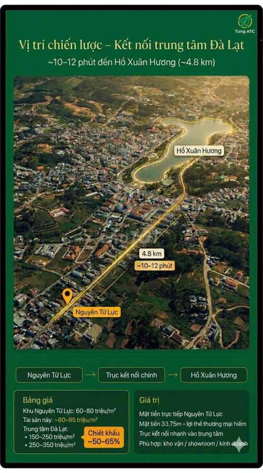 Bán kho bãi mặt tiền đường Nguyên tử Lực- Đà Lạt
