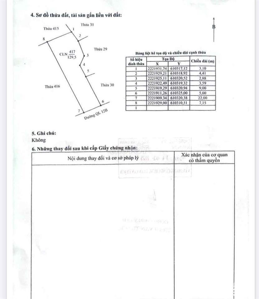 Đất mặt tiền QL12B, ngay giao lộ Đại Lộ Đông Tây