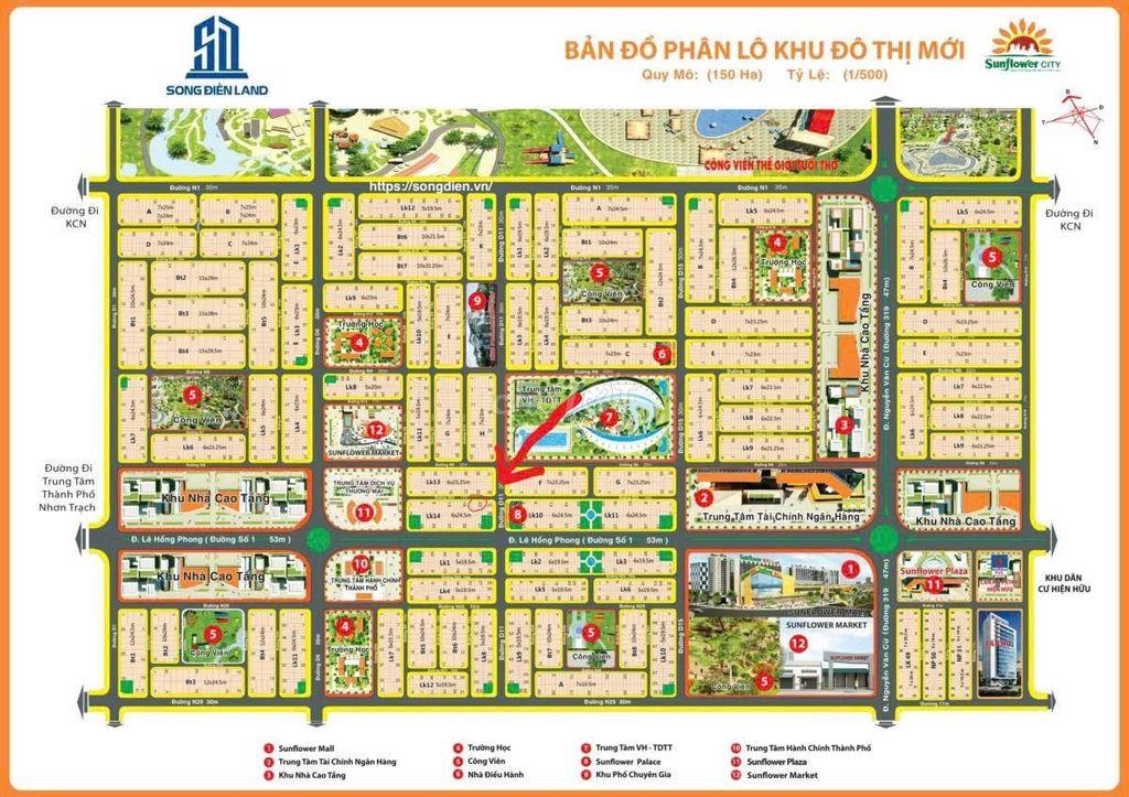 [CHÍNH CHỦ CẦN BÁN GẤP] LÔ ĐẤT ĐẸP – DỰ ÁN SUNFLOWER CITY NHƠN TRẠCH