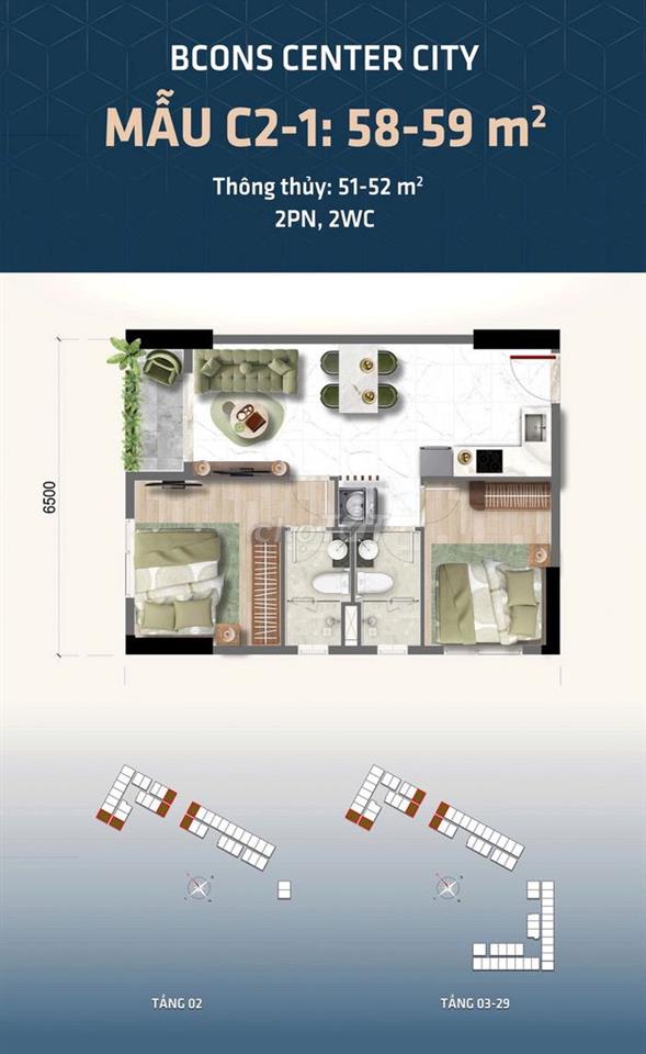 Bcons Center City - Căn gốc siêu đẹp giá chỉ 3,6 tỷ 
