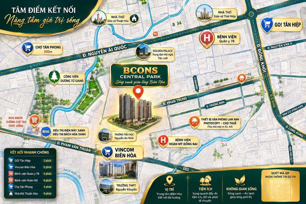 Bcons Central Park Biên Hòa - Studio giá chỉ từ 1,8 tỷ !!!