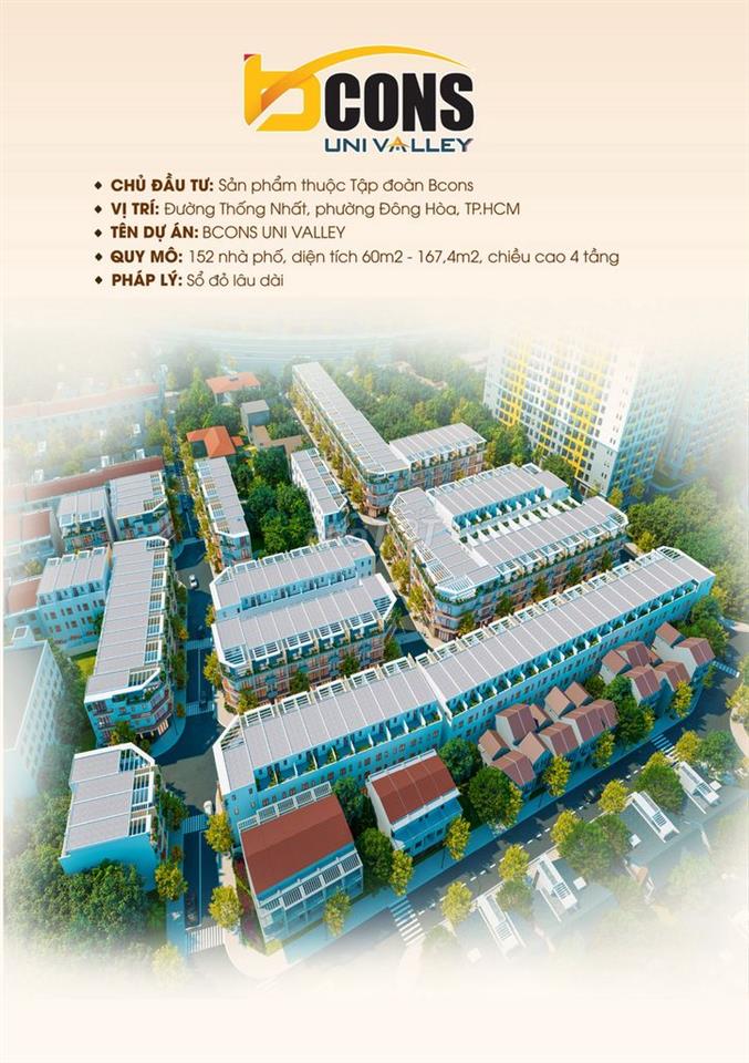 Nhà phố Bcons Uni Valley - chỉ với 9tỷ/căn !!!