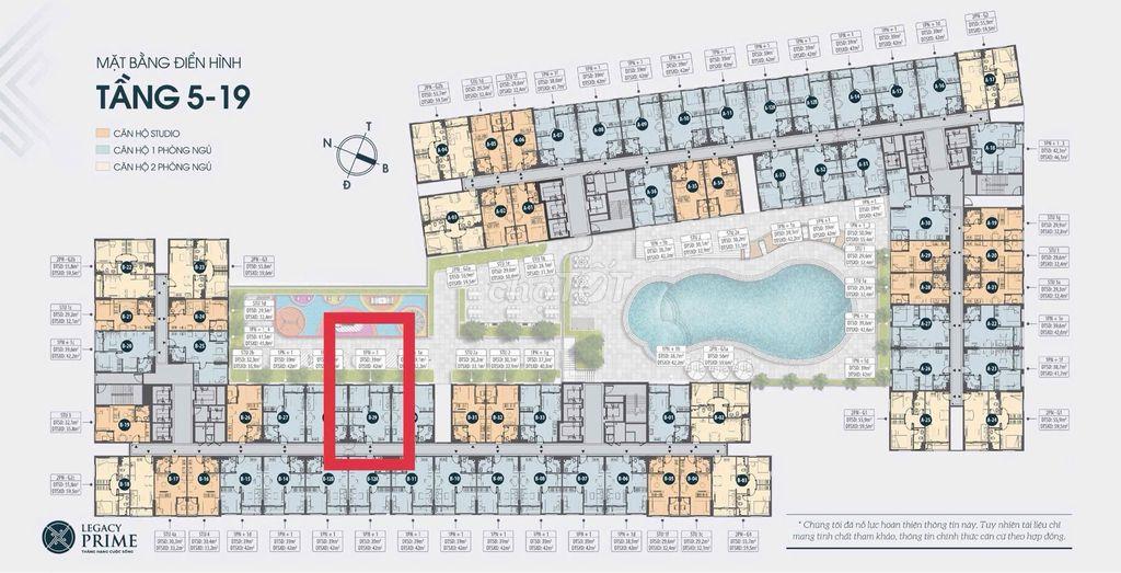 Bán gấp căn 1PN Legacy Central - Thuận Giao - 1.360 tỷ (full thuế phí)