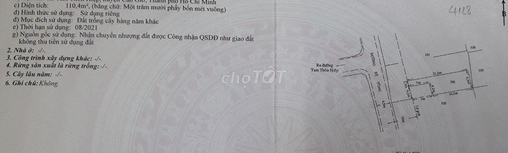 Bán đất khu An Phước-Tam Thôn Hiệp