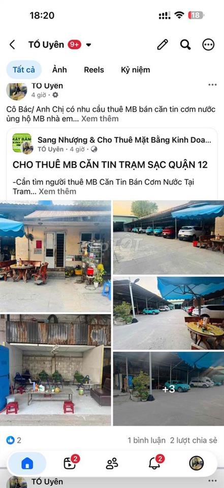 Cho Thuê MB kinh doanh bán căn tin (cơm nước) trạm sạc xe VinFast