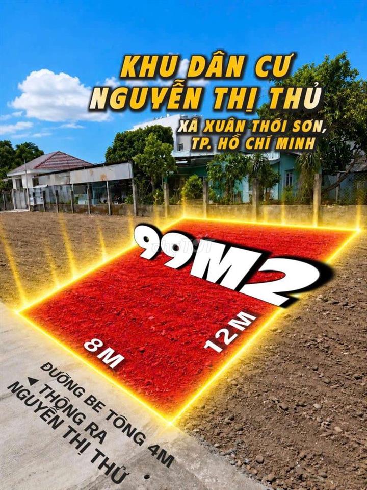 Đất 8x12m gần trường Phạm Văn Sáng xã Xuân Thới Sơn