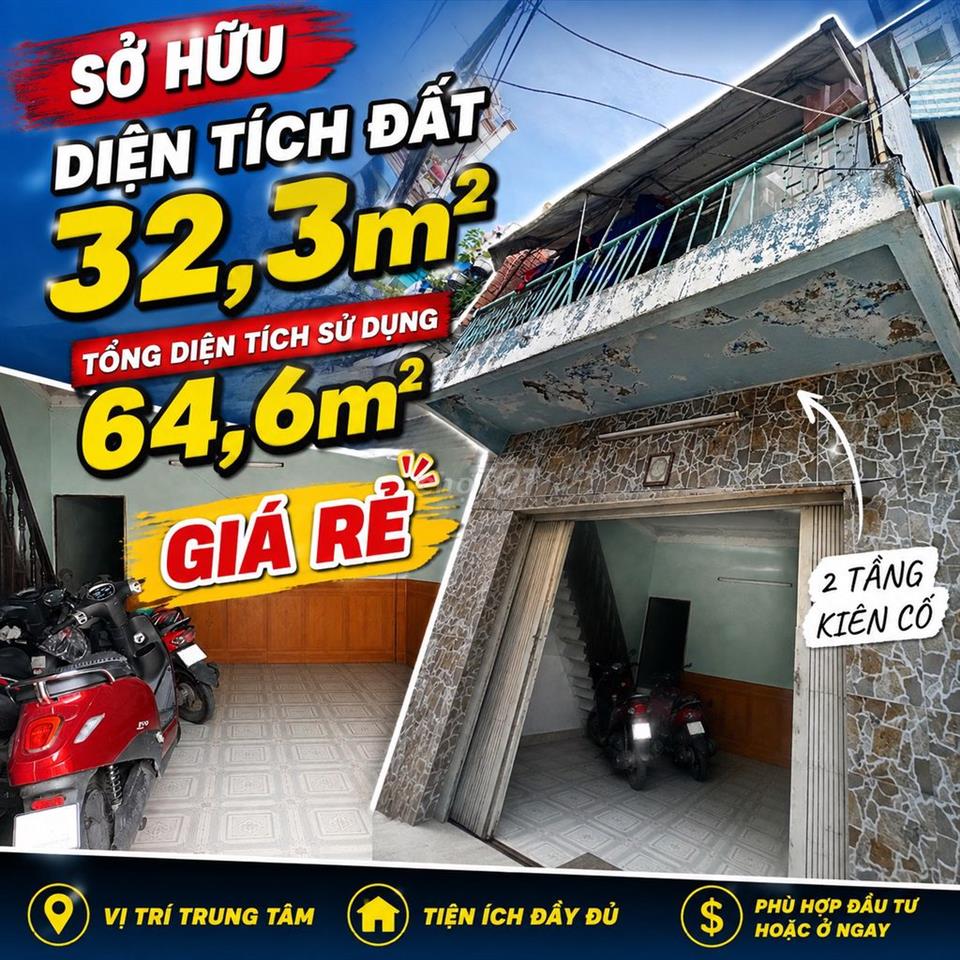 CHÍNH CHỦ BÁN NHÀ NƠ TRANG LONG NGAY RẠCH XUYÊN TÂM DT 32,3M2 (tiếpMG)