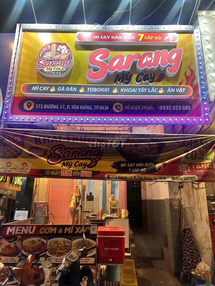 Quán Mì Cay Sarang , Cơm chiên , Ăn vặt , Cần sang nhượng