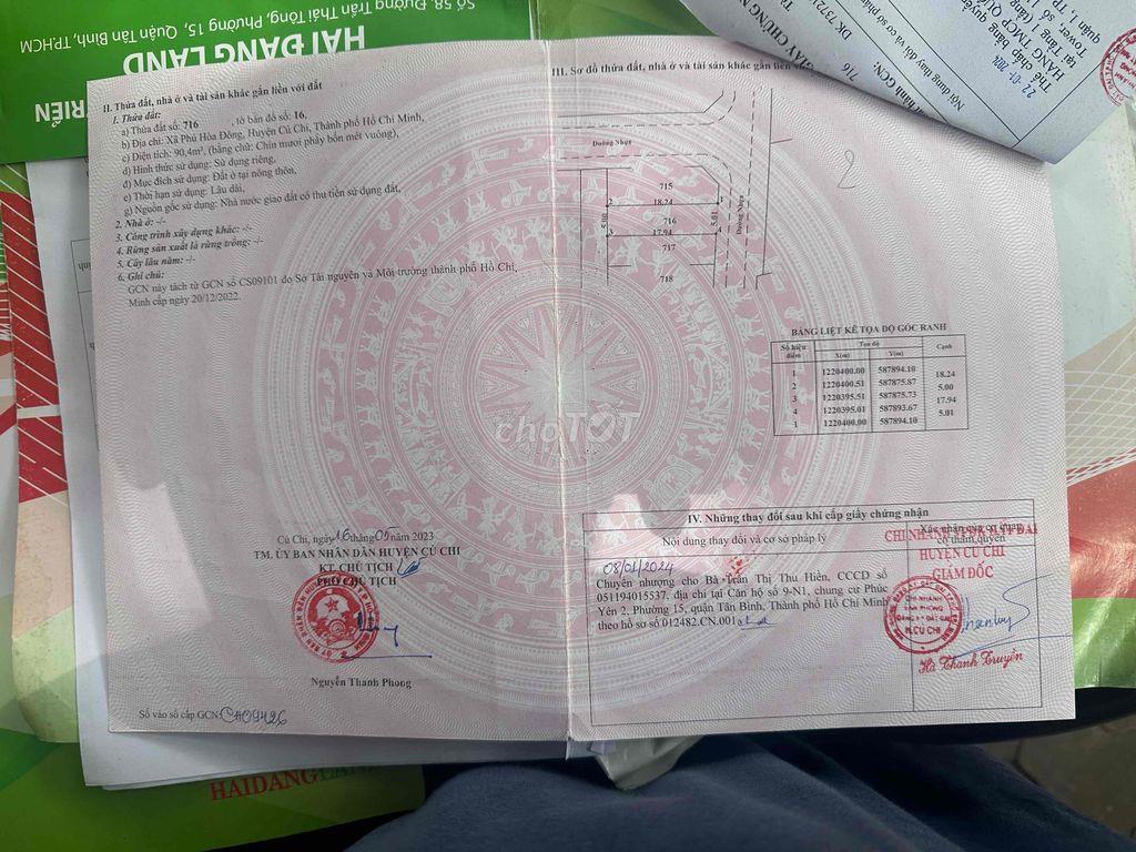 đất thổ củ chi