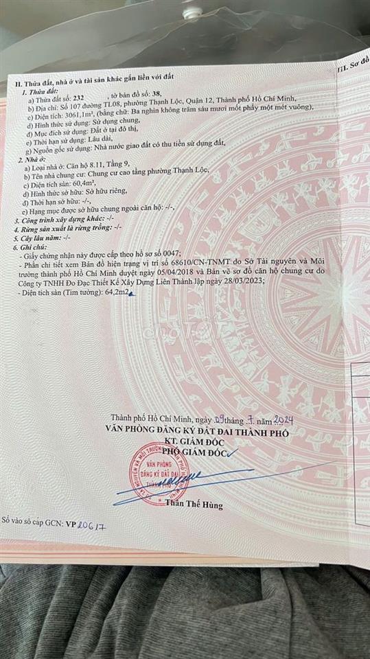 Chính chủ cần bán căn hộ chung cư Happy One Premier tầng đẹp