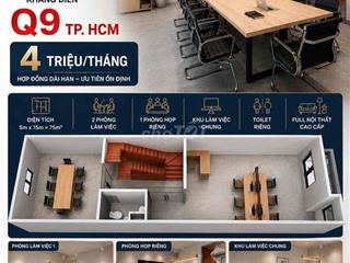 CHO THUÊ VĂN PHÒNG 75M² FULL NỘI THẤT – 4TR/THÁNG – KDC MELOSA KHANG Đ