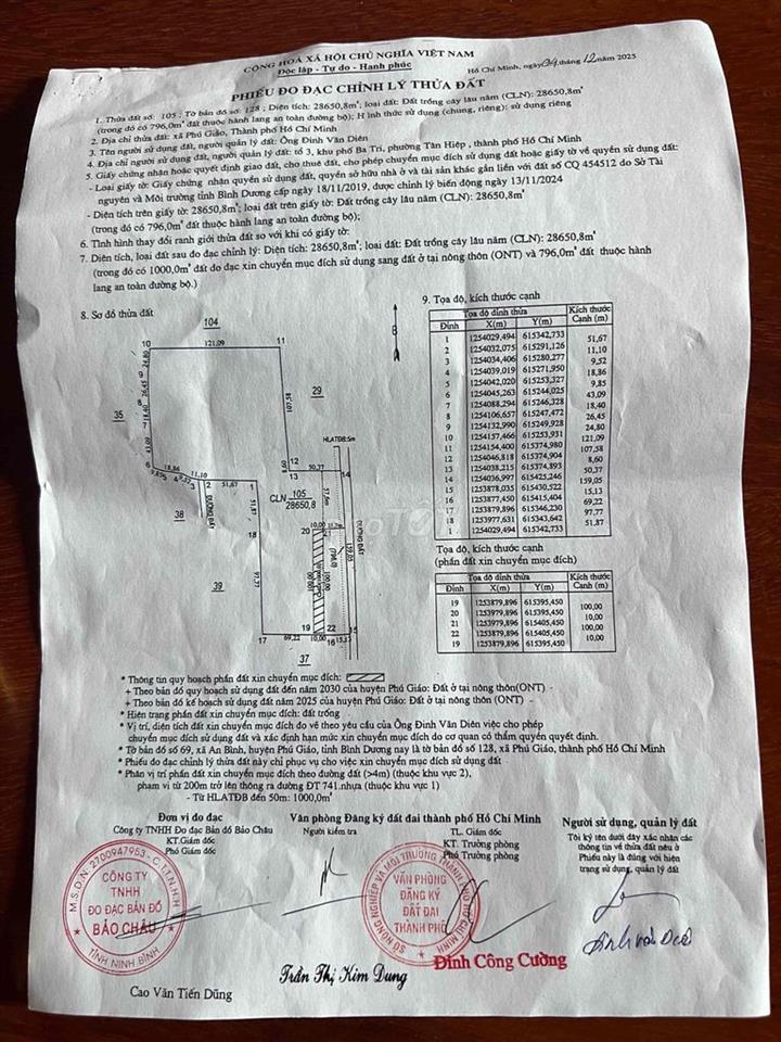 ĐẤT 2,86HA MẶT TIỀN ĐT741 – NGANG 159M – CÓ THỔ CƯ – SỔ RIÊNG – AN BÌN