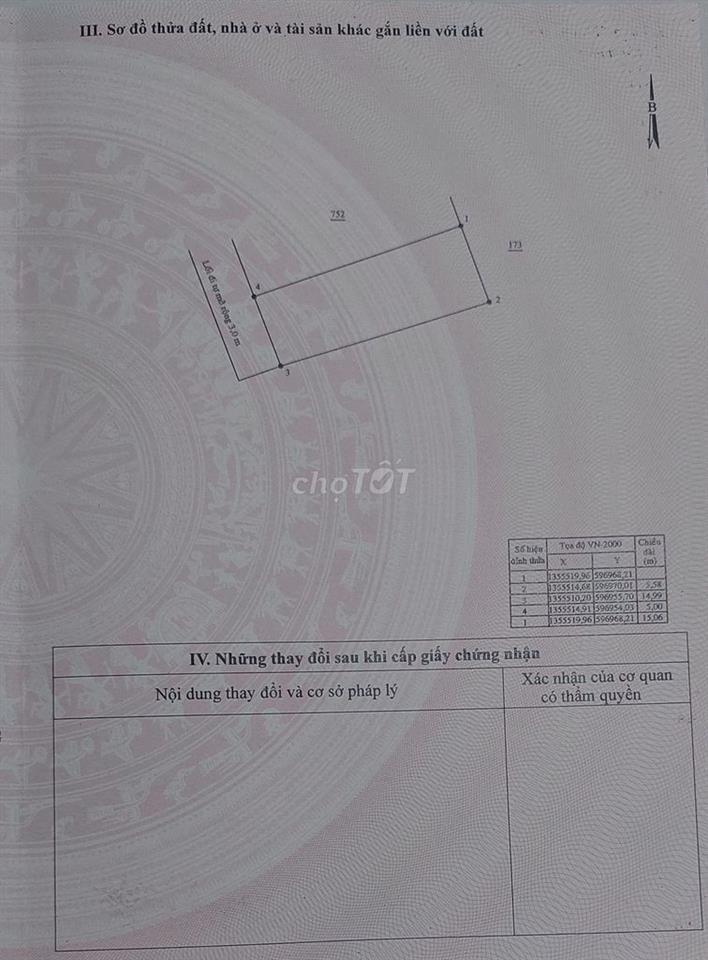 Bán đất ở lâu dàu-sổ hồng chính chủ