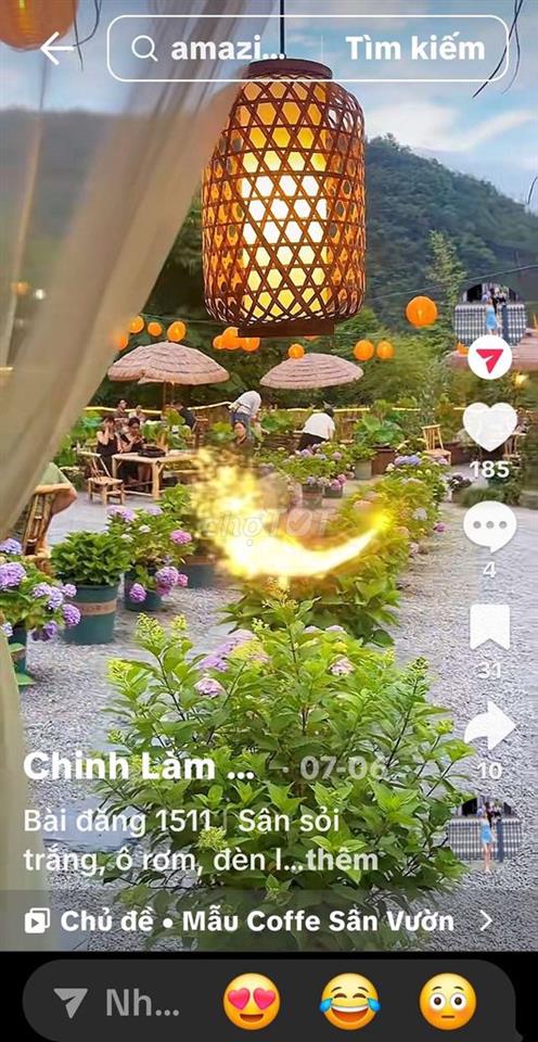 sang quán cà phê sân vườn