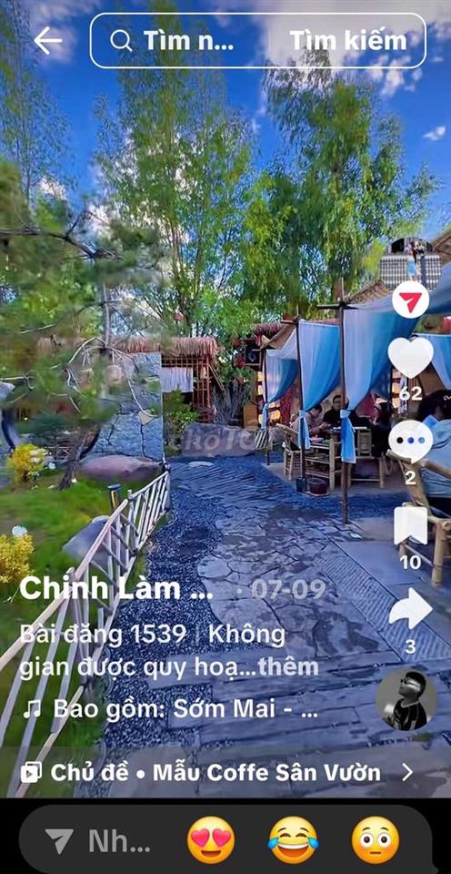 sang quán cà phê sân vườn