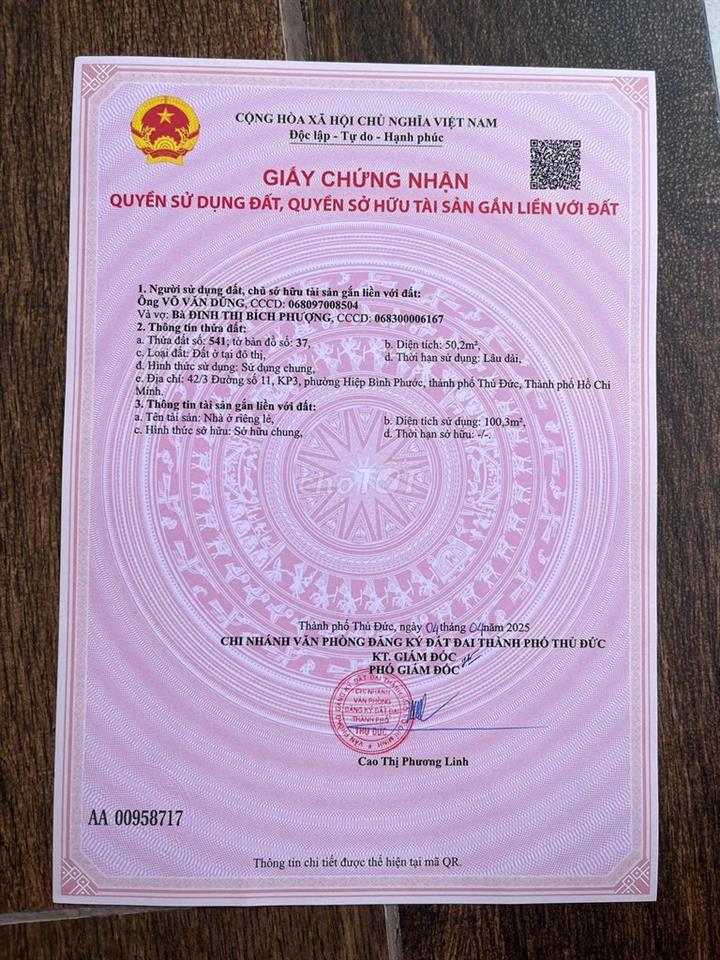 Cần bán nhà Quốc lộ 13 Cũ