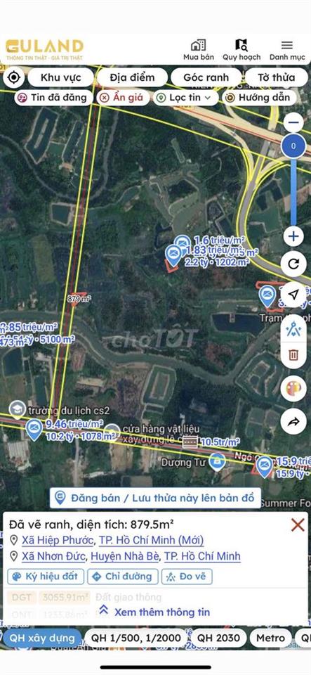 cần bán đất MT đường dự phóng