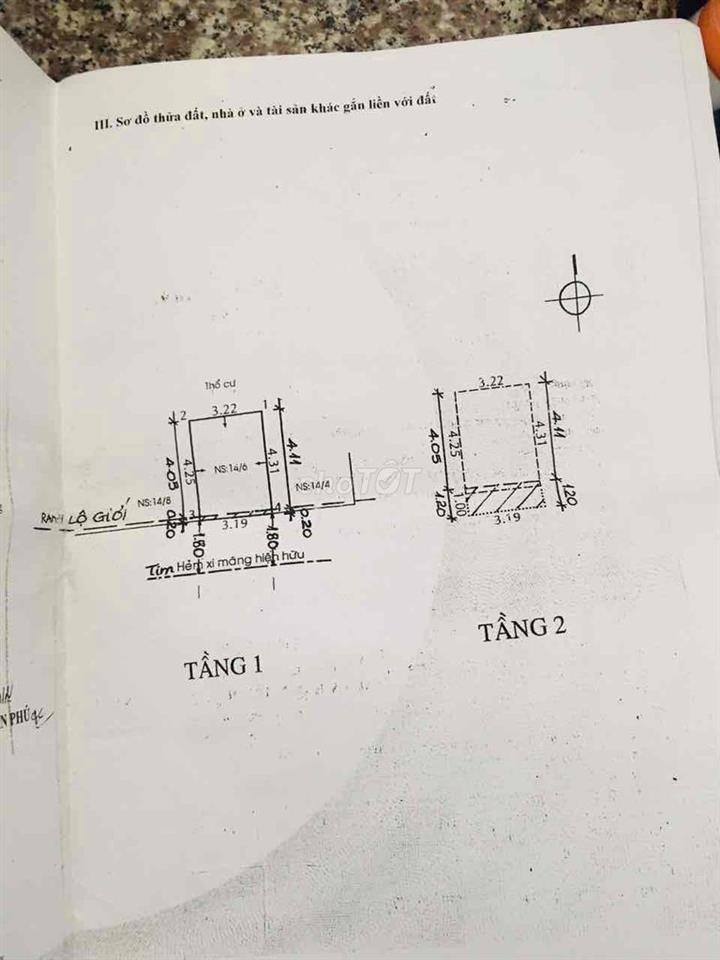 CHÍNH CHỦ CẦN BÁB NHÀ 14/6 NGUYỄN VĂN DƯỠNG