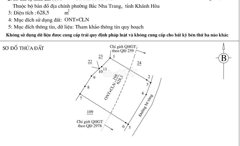 Bán nhà thôn Trung, phường Bắc Nha Trang, Khánh Hòa