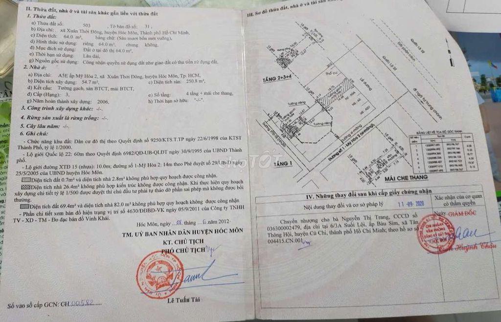 Nhà mặt tiền quốc lộ 22, đang mở đường 