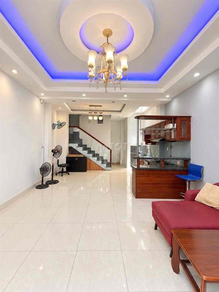 Cho thuê nguyên căn nhà mới XVNT 40m2, 3 tầng, 2pn siêu rộng, giá 12tr