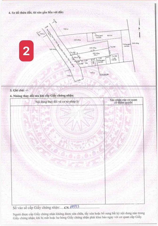 Đất / Phạm Thị Giây 5m x 24 Shr 117m2 Thổ Cư 100,5m2