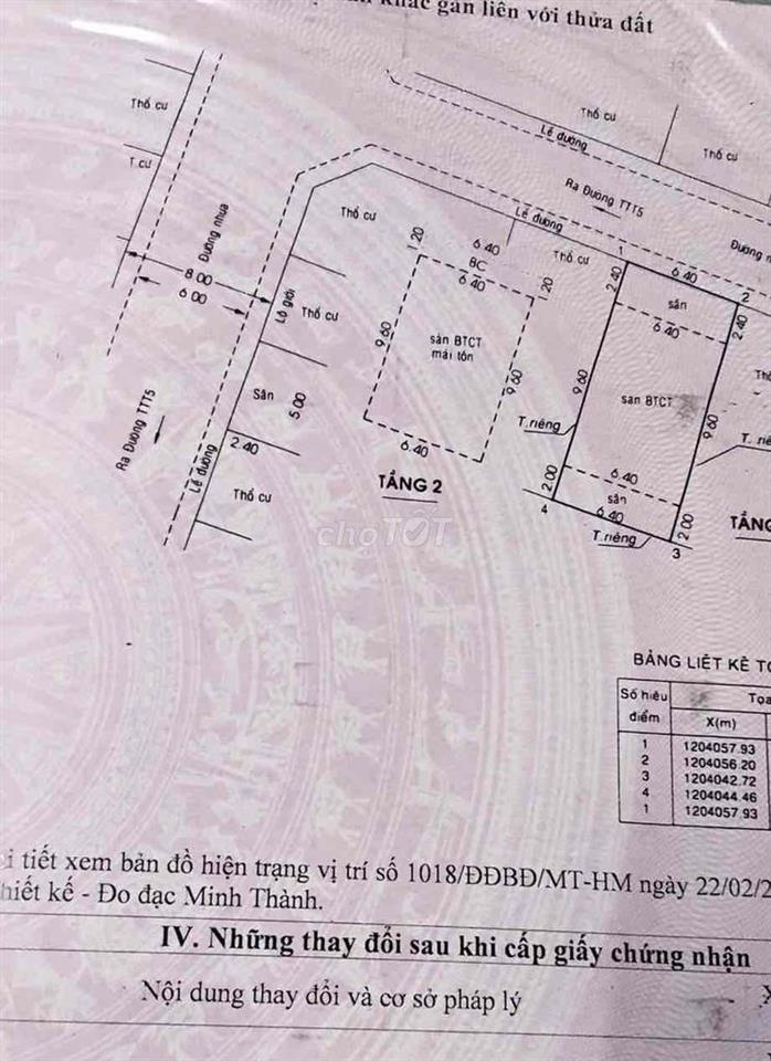 Bán Nhà 6,4m x 14m Shr 1 Lầu 3PN Gần Trường Nguyễn Thị Nuôi