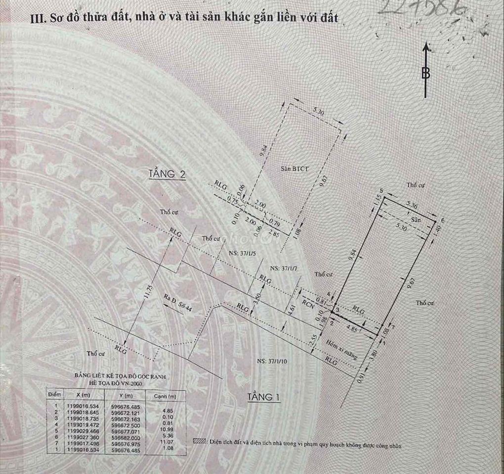BÁN NHÀ ĐƯỜNG SỐ 44 – GÒ VẤP | GIÁ 6,3 TỶ | PHÁP LÝ ĐẦY ĐỦ