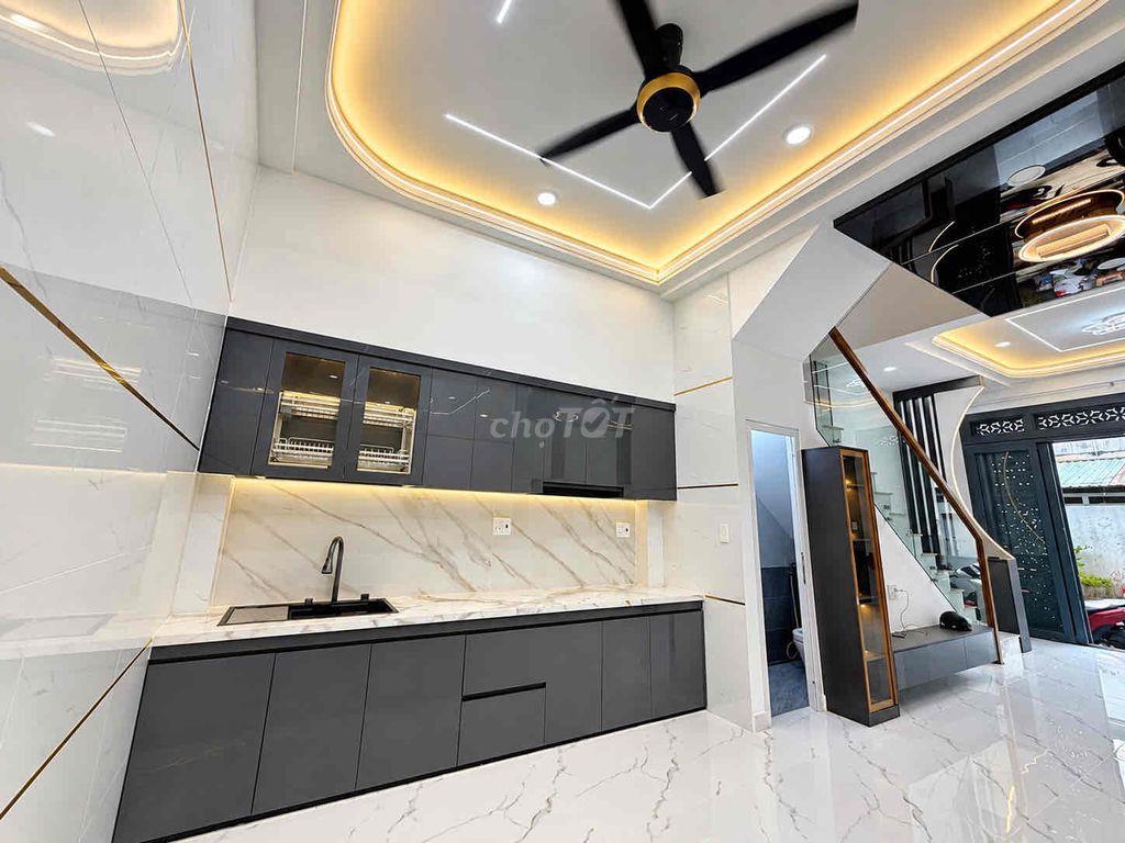 ( BÌNH TÂN )NHÀ MỚI ĐẸP 4 TẦNG  KHU VIP GÒ XOÀI - LÊ VĂN QUỚI -XE HƠI