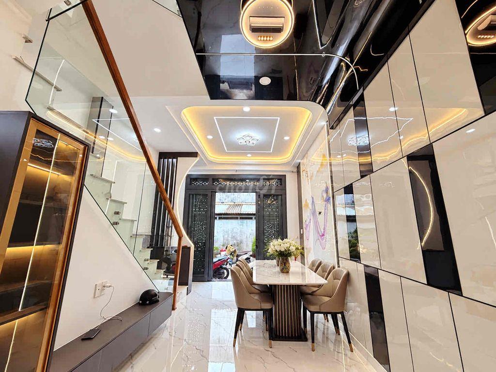 ( BÌNH TÂN )NHÀ MỚI ĐẸP 4 TẦNG  KHU VIP GÒ XOÀI - LÊ VĂN QUỚI -XE HƠI