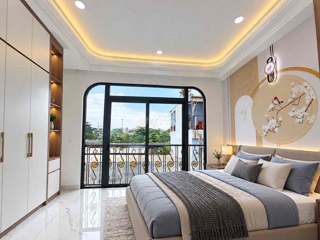( BÌNH TÂN )NHÀ MỚI ĐẸP 4 TẦNG  KHU VIP GÒ XOÀI - LÊ VĂN QUỚI -XE HƠI