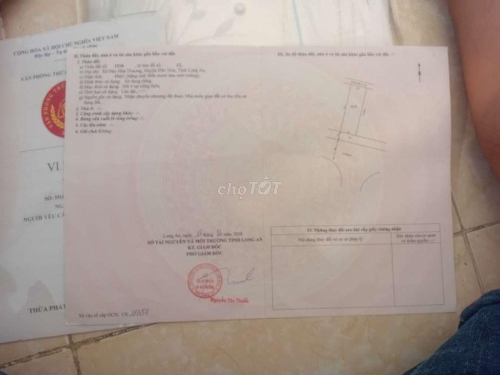 Bán Lô Đất Mặt Tiền Đức Hòa Thượng