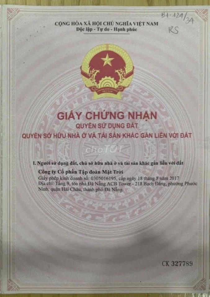 Bán đất mặt tiền đường Lê Minh Trung đối diện công viên