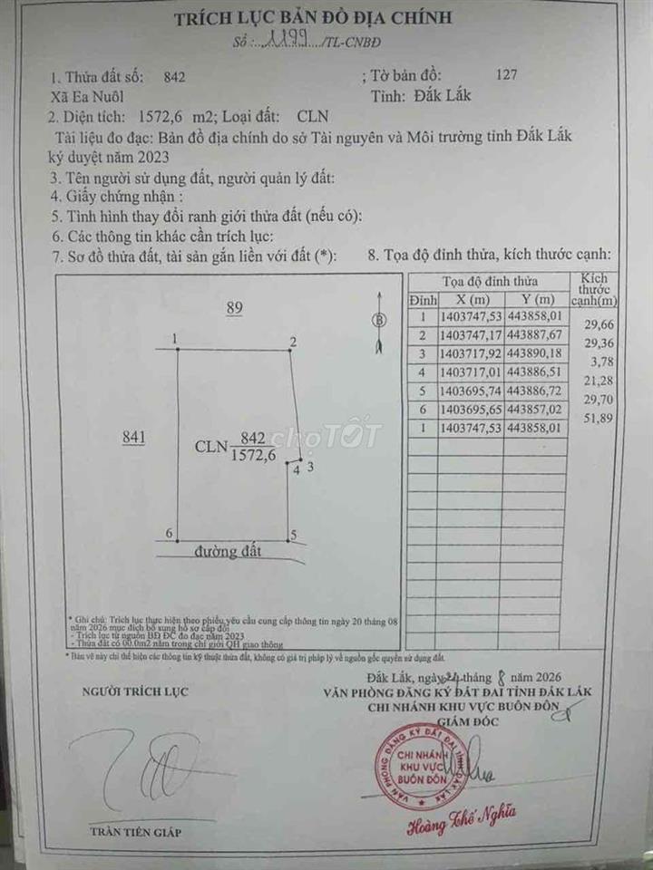 bán đất cách ngã 6 7km