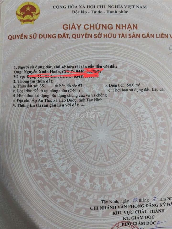 Chính chủ cần bán đất