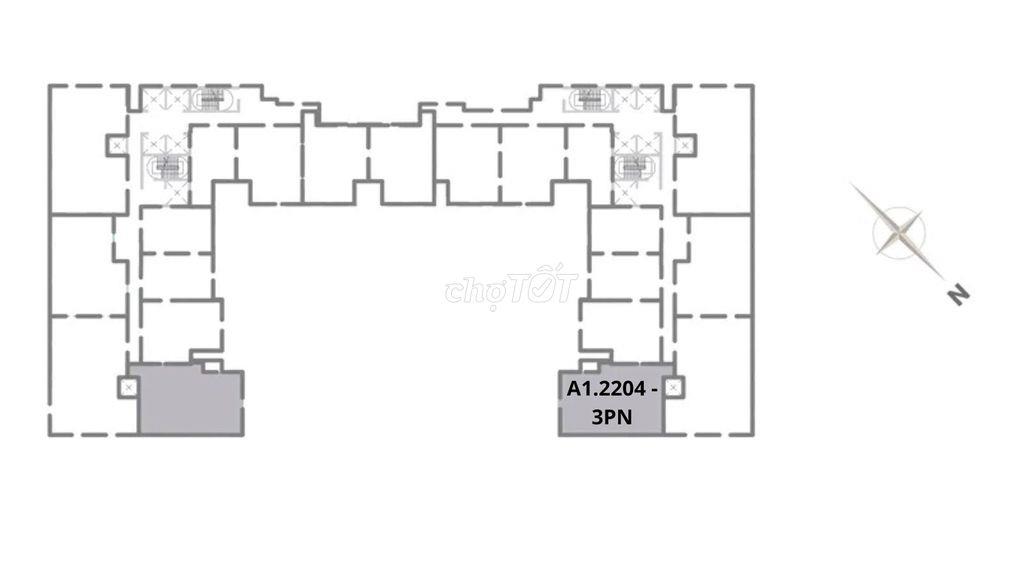 Cho thuê căn hộ The Marq Q1, A1.2204 3PN view xéo IFC siêu đẹp