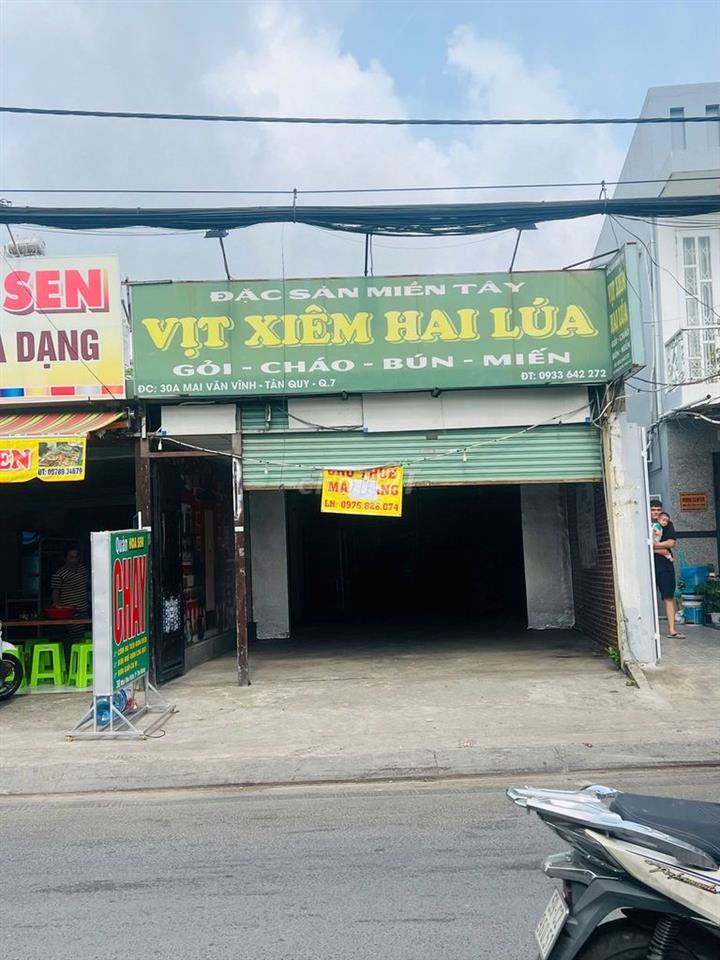 🔥 CHO THUÊ NGUYÊN CĂN KINH DOANH MẶT TIỀN MAI VĂN VĨNH, Q7 (5.2x20M)