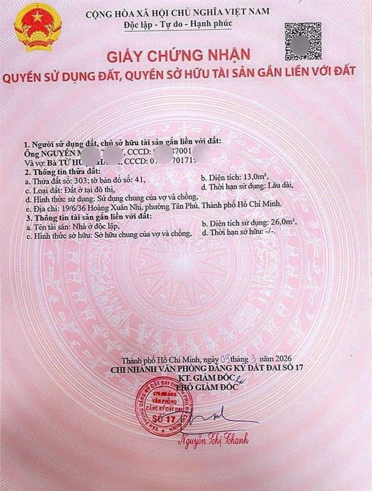 (hh40tr) Nhà 3 tầng ngay Lạc Long Quân Âu Cơ 