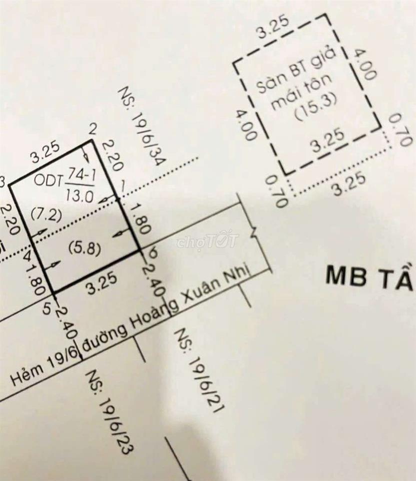 Nhà 3 tầng Ngay Trịnh Đình Trọng