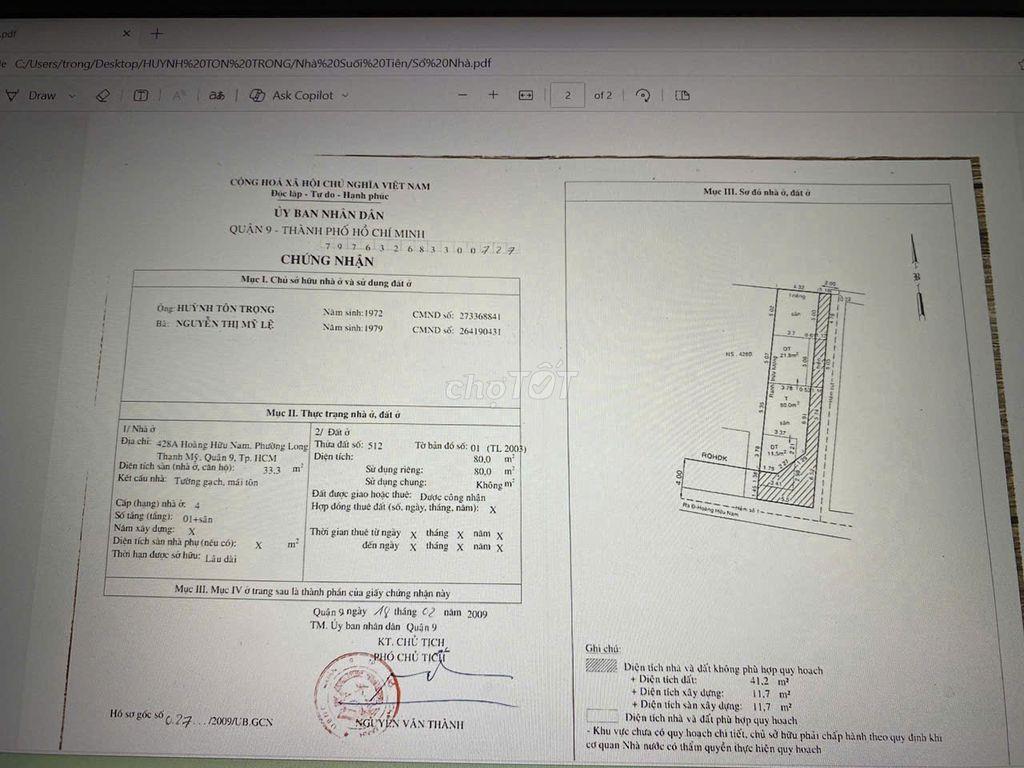 Cần bán nhà nát gần BV Ung Bướu cơ sở 2