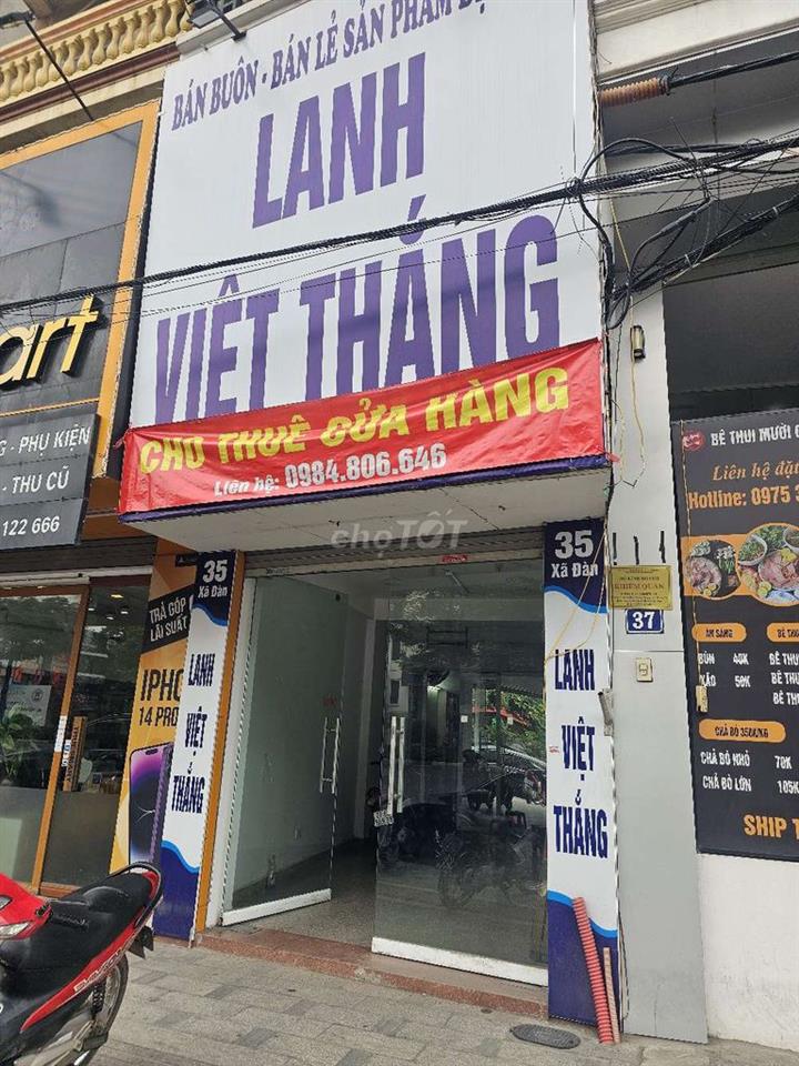 cần cho thuê cửa hàng mặt tiền 35 phố Xã Đàn