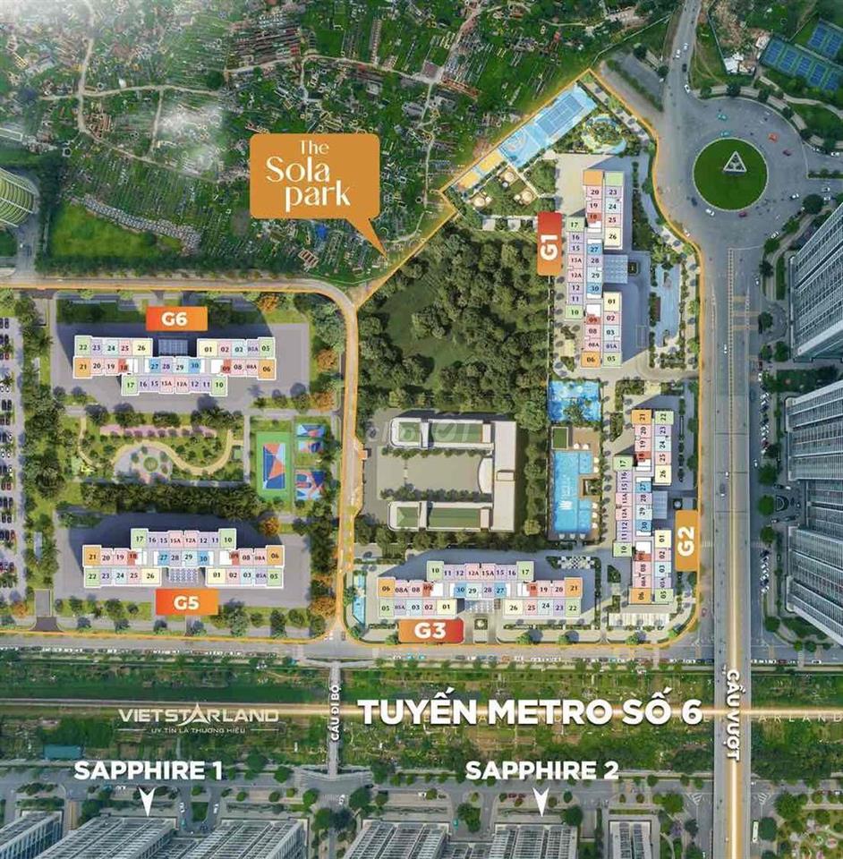 cần bán gấp 1n+1 G6 . Sola Park 43m2 giá 2.6 TỶ Vinhomes Smart city