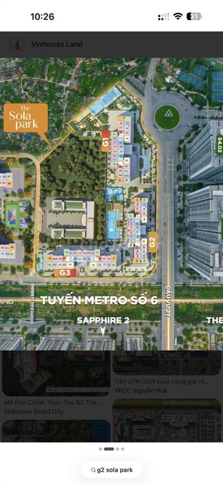 cắt lỗ sâu  1n+ 48m Sola G2 đẹp 2.95 TỶ Vinhomes Smart City