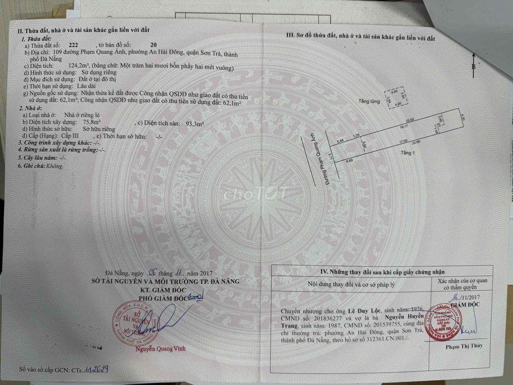 Bán nhà mê lửng 109 Phạm Quang Ảnh