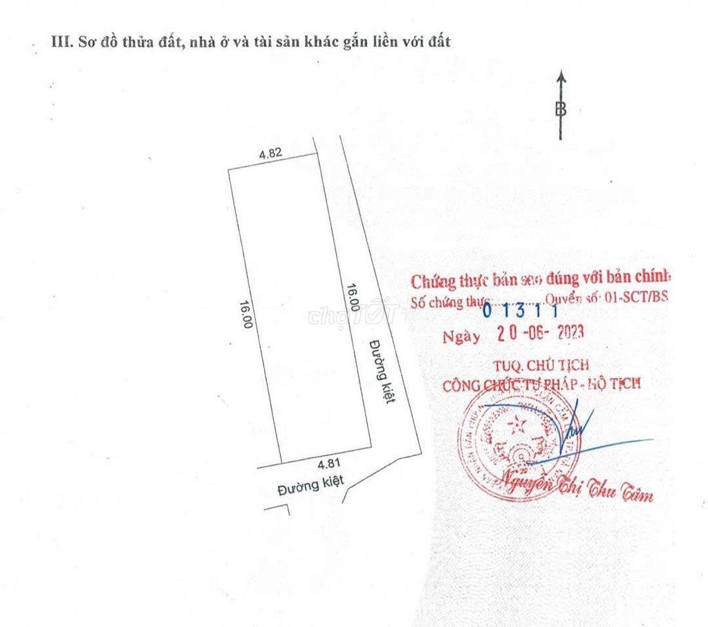 Chính chủ bán đất kiệt ô tô Lê Trọng Tấn thông Tôn Đản