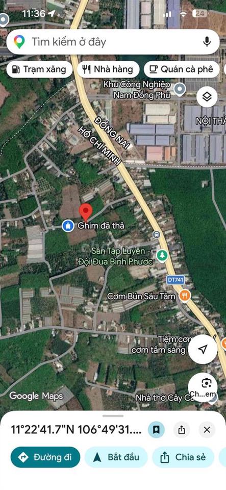 Bán nhanh đất nền x.Phú Giáo mới,gần kcn nam Đồng Phú, 100m2 thổ cư