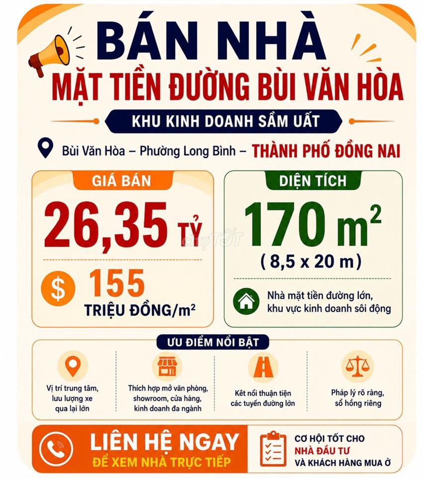 BÁN NHÀ MẶT TIỀN
